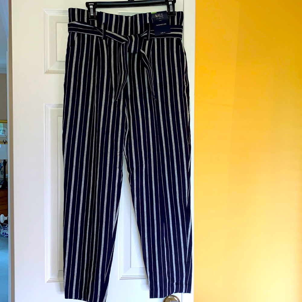 Marks and Spencer’s linen and cotton tapered leg pants